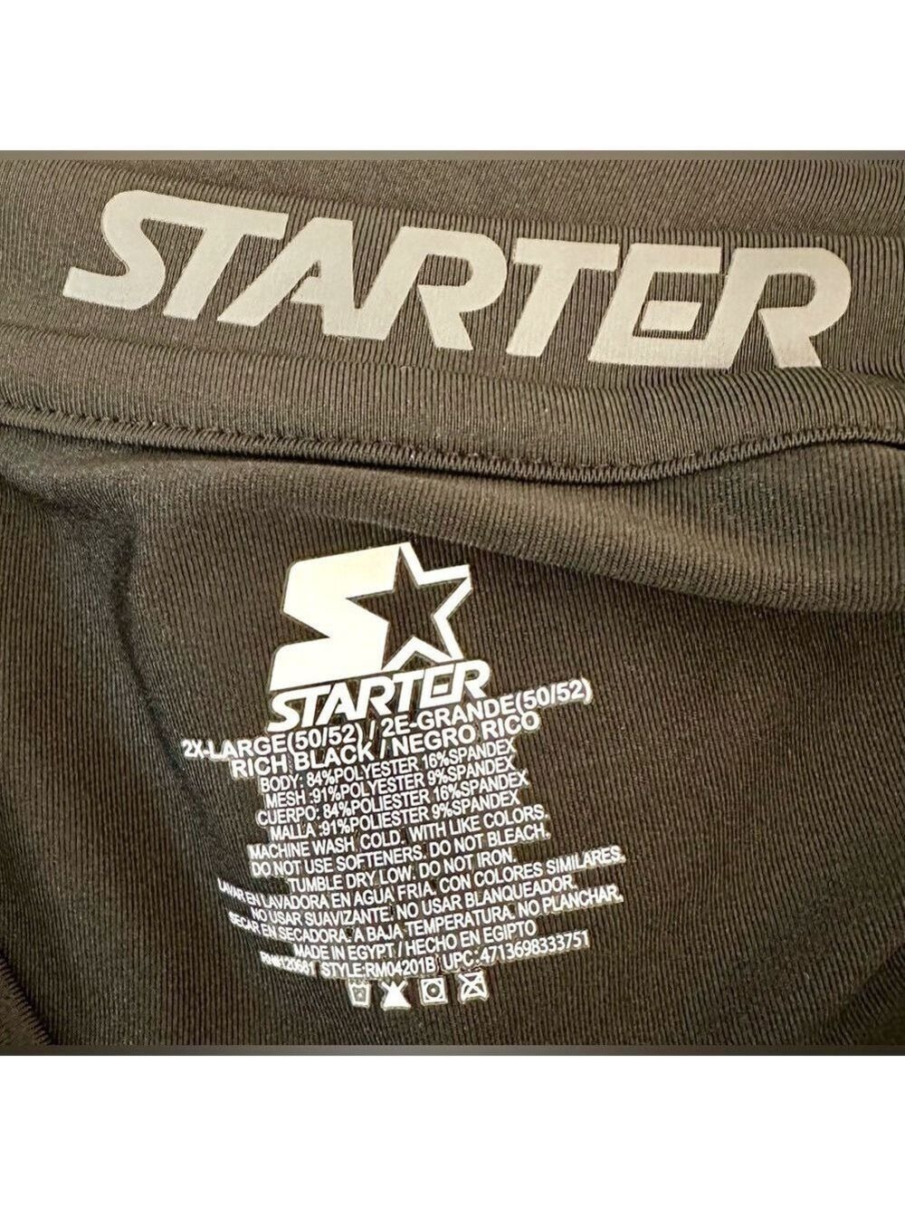 Starter Dri-Star Big Men Plus Short Sleeve Fitted Black Short Sleeve 2X T NWT - Picture 6 of 11